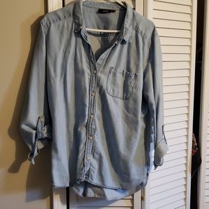 Apt 9 Lightwash Denim Blouse